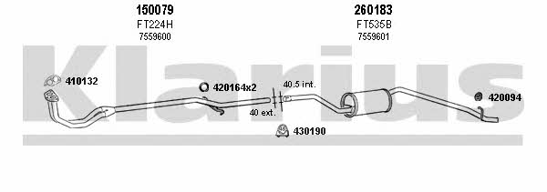 Klarius 330414E Exhaust system 330414E