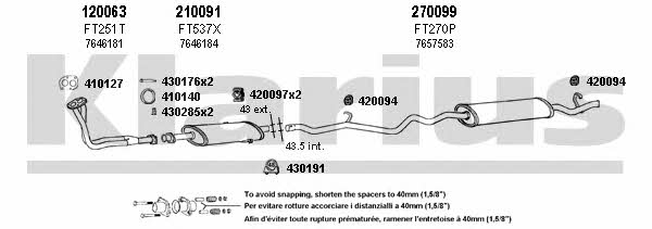 Klarius 330418E Exhaust system 330418E