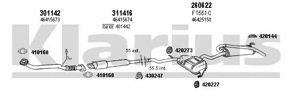  330441E Exhaust system 330441E