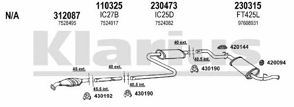 Klarius 280020E Exhaust system 280020E