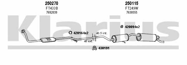 Klarius 280029E Exhaust system 280029E