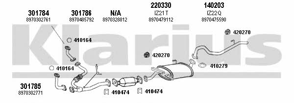 Klarius 290011E Exhaust system 290011E