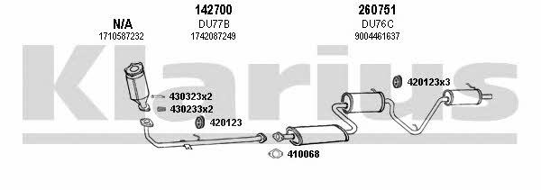 Klarius 300061E Exhaust system 300061E