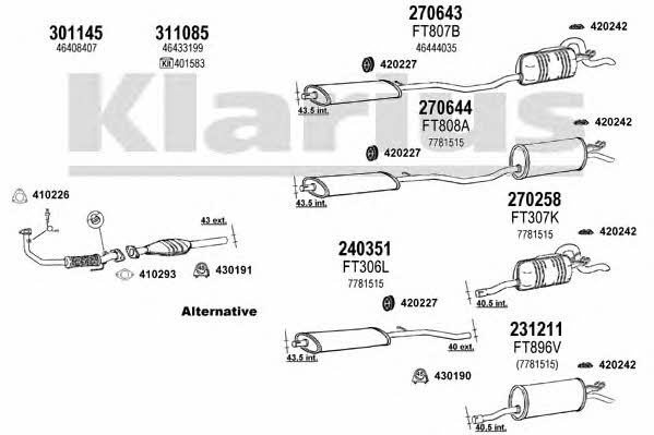  330493E Exhaust system 330493E