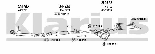 Klarius 330733E Exhaust system 330733E