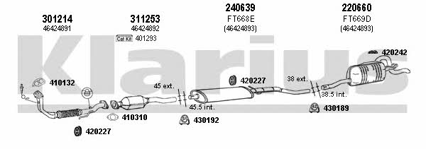 Klarius 330753E Exhaust system 330753E