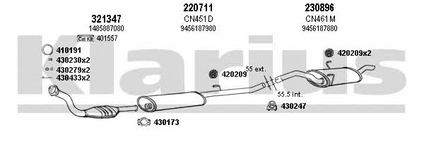  330818E Exhaust system 330818E