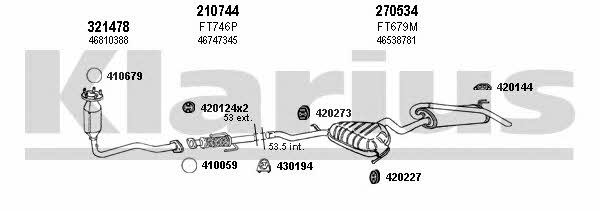 Klarius 330830E Exhaust system 330830E