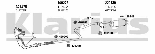 Klarius 330842E Exhaust system 330842E