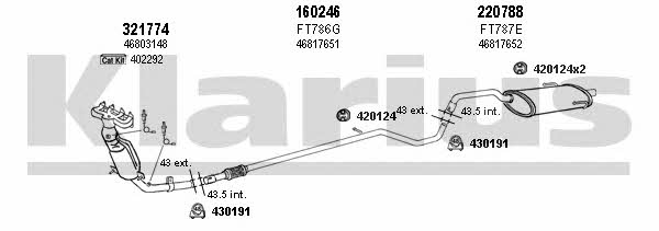 Klarius 330864E Exhaust system 330864E