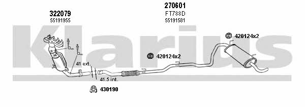 Klarius 330865E Exhaust system 330865E