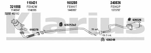 Klarius 362010E Exhaust system 362010E