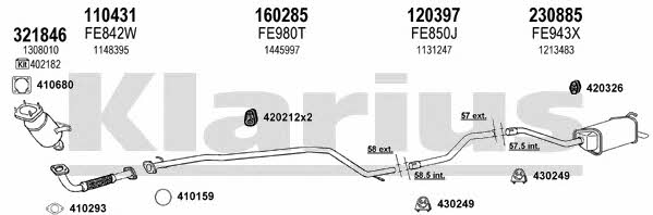 Klarius 362098E Exhaust system 362098E