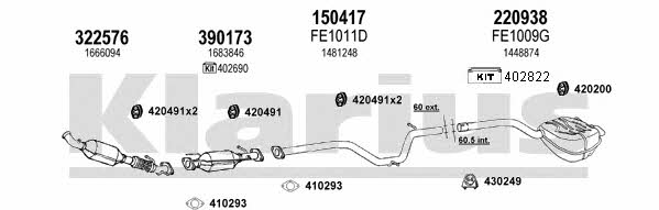 Klarius 362127E Exhaust system 362127E