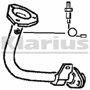Klarius 301286 Exhaust pipe 301286