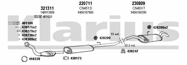 Klarius 330877E Exhaust system 330877E