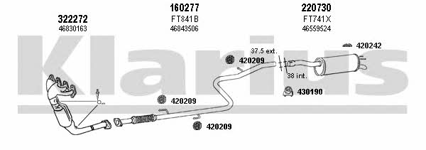 Klarius 330949E Exhaust system 330949E