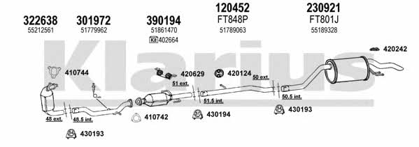 Klarius 330982E Exhaust system 330982E