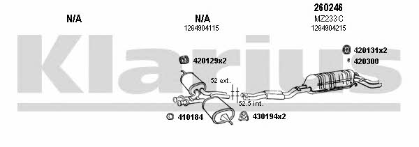 Klarius 600082E Exhaust system 600082E