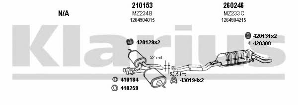 Klarius 600083E Exhaust system 600083E