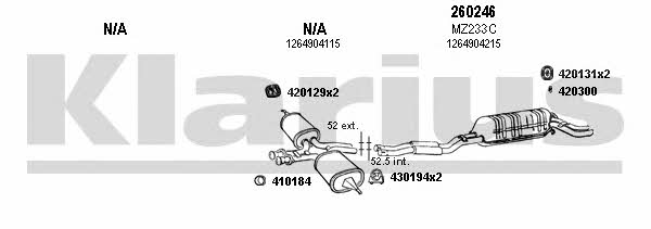 Klarius 600084E Exhaust system 600084E