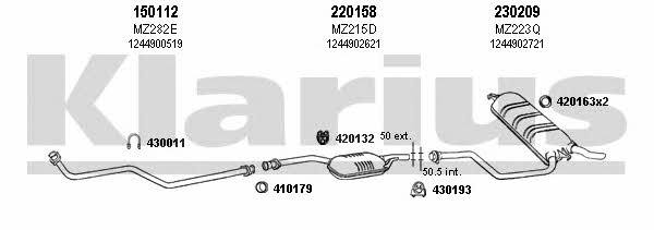 Klarius 600127E Exhaust system 600127E