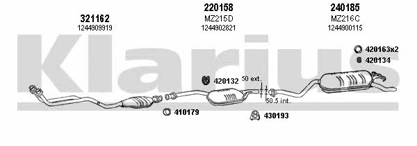 Klarius 600135E Exhaust system 600135E