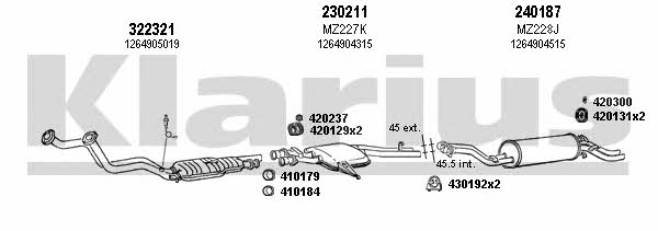 Klarius 600152E Exhaust system 600152E