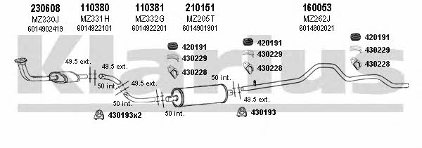  600254E Exhaust system 600254E