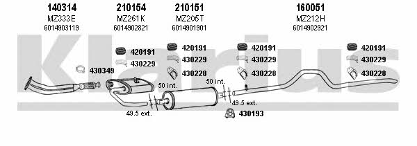 600257E Klarius Exhaust system