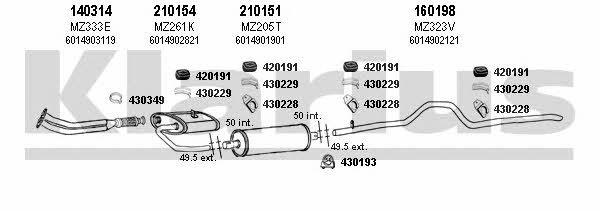 600259E Klarius Exhaust system