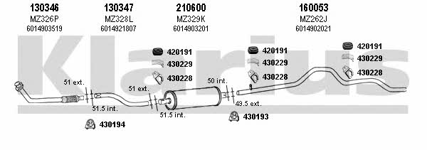 Klarius 600267E Exhaust system 600267E