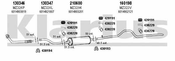 Klarius 600275E Exhaust system 600275E
