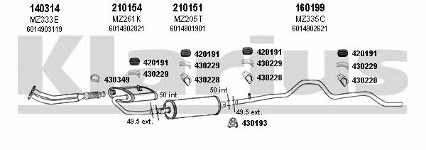 600277E Klarius Exhaust system