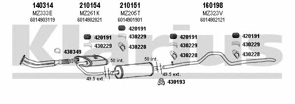 600279E Klarius Exhaust system