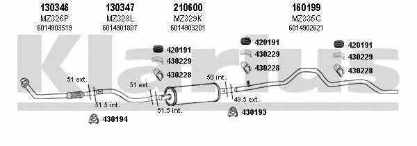 Klarius 600282E Exhaust system 600282E