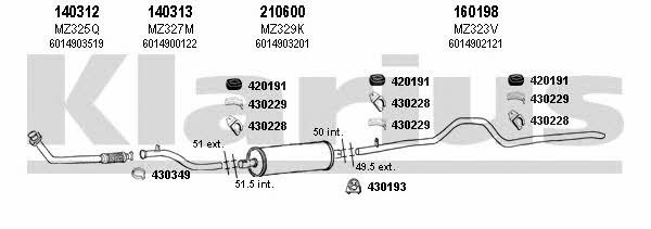 Klarius 600286E Exhaust system 600286E