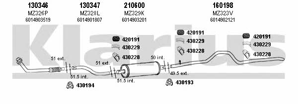 Klarius 600287E Exhaust system 600287E