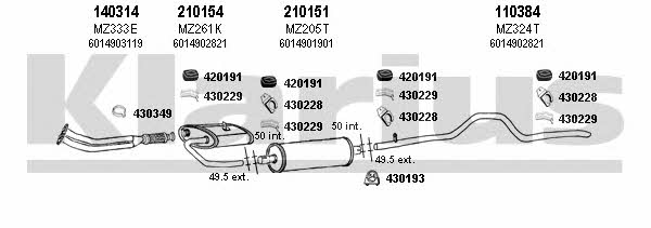 Klarius 600293E Exhaust system 600293E