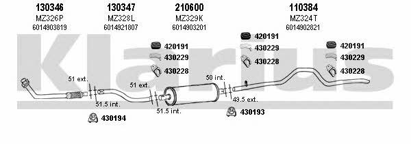 Klarius 600297E Exhaust system 600297E