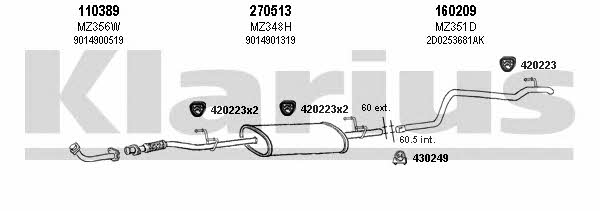 Klarius 600302E Exhaust system 600302E