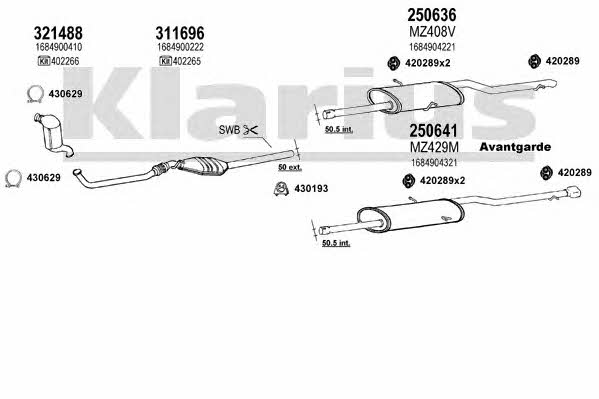  600431E Exhaust system 600431E