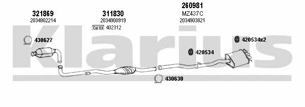 Klarius 600487E Exhaust system 600487E