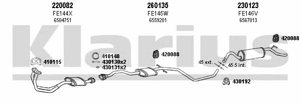 Klarius 360595E Exhaust system 360595E