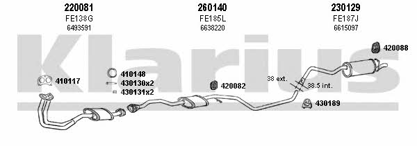 Klarius 360655E Exhaust system 360655E