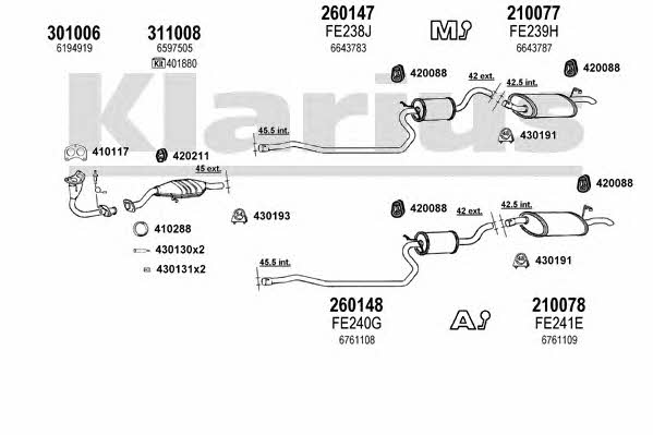 Klarius 360691E Exhaust system 360691E