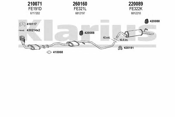Klarius 360767E Exhaust system 360767E