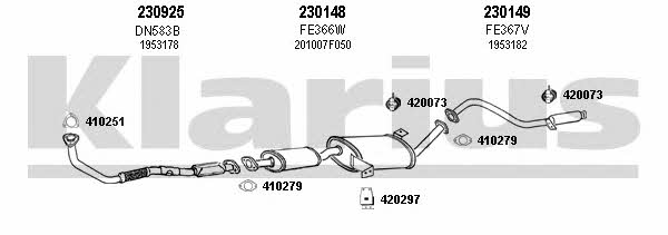  360812E Exhaust system 360812E