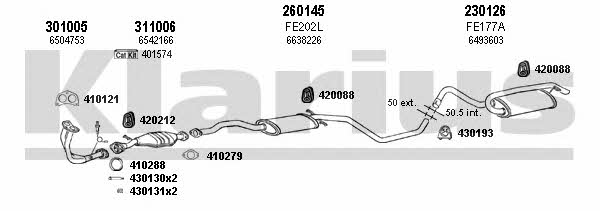 Klarius 360849E Exhaust system 360849E