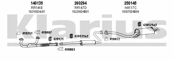 Klarius 420049E Exhaust system 420049E